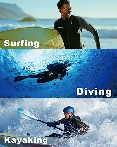 Miniatura 7 de Trajes de neopreno para hombres y mujeres, pecho y espalda con cremallera frontal, 0.157 pulgadas, pantalones cortos de cuerpo completo para hombres