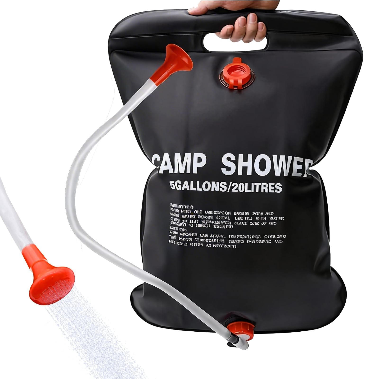 Solar Shower Bag for Camping Solar Shower Bag 10 Gallons/20L with Removable Hose and On/Off Shower Head, Portable Camping Shower for Beach Swimming Travel Hiking-image-19
