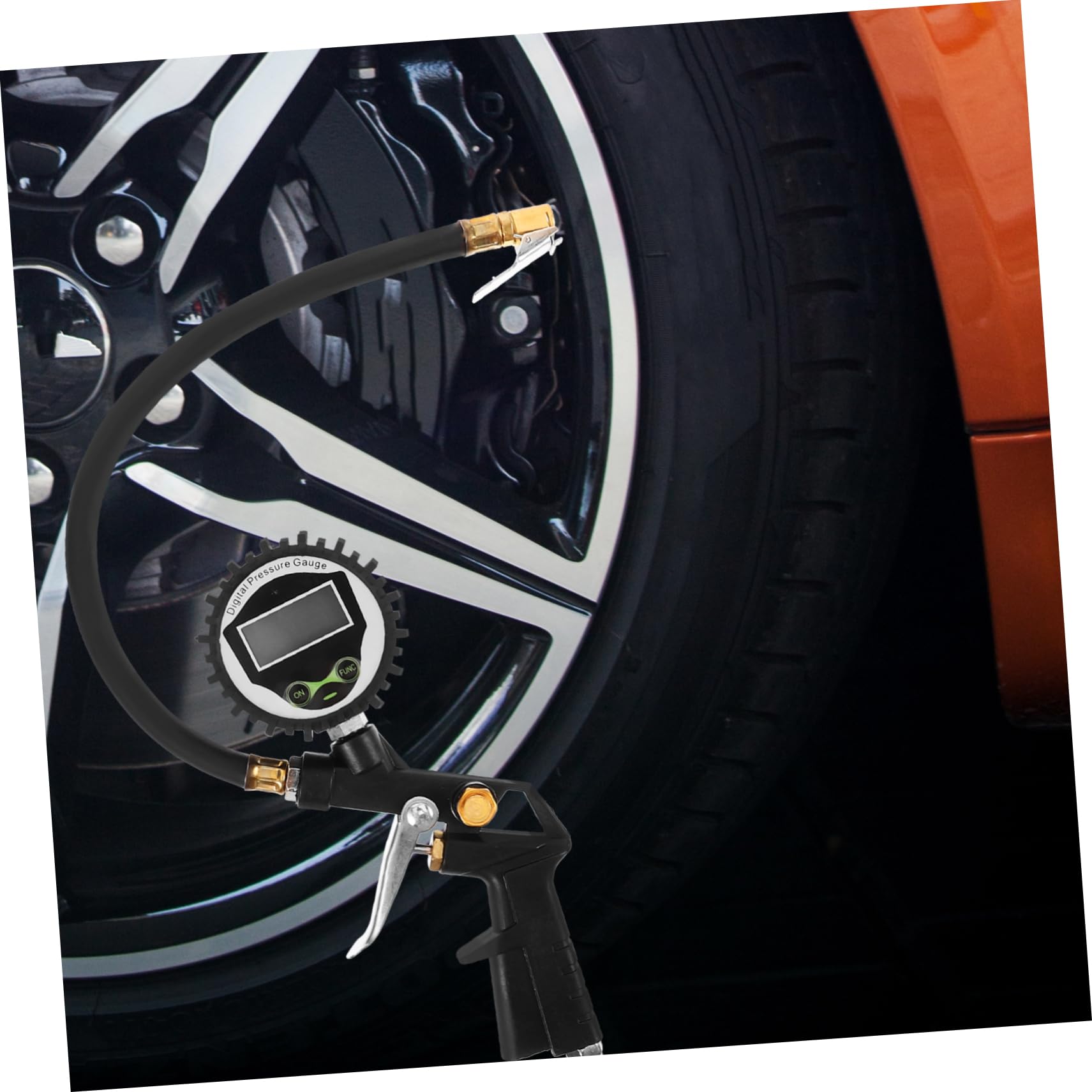 Manomètre de Pression des Pneus Numérique 60 Psi Robuste Argenté