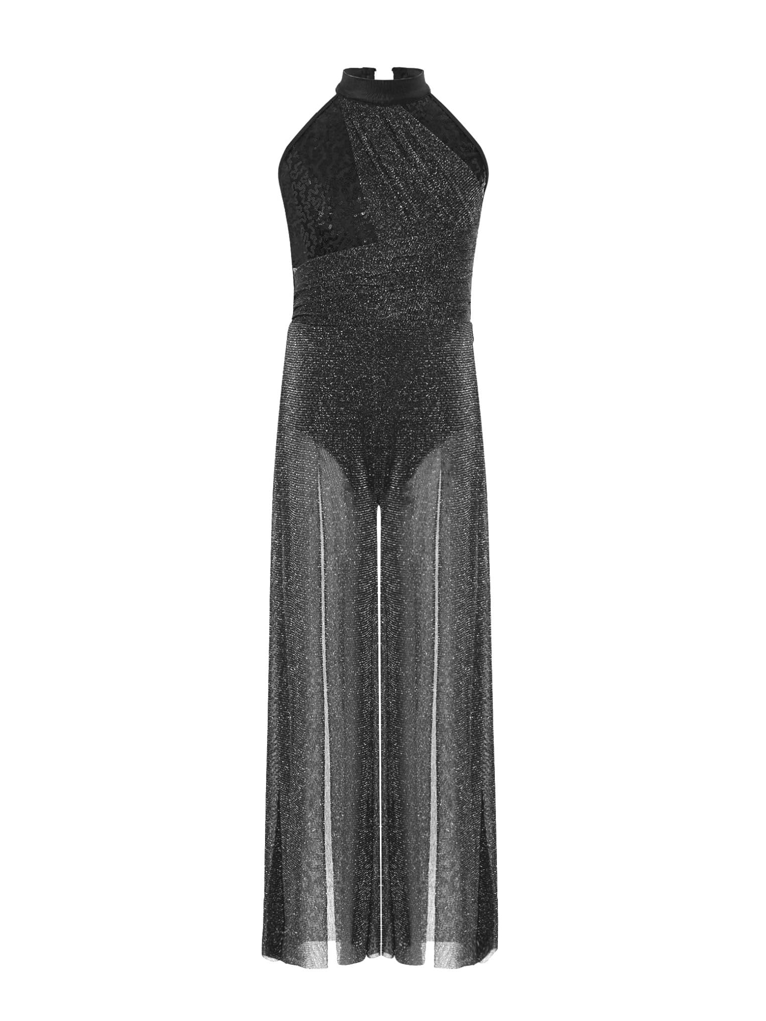 Oyolan Bambina Tuta Danza Balletto Lirico Tuta Danza Contemporanea Costume Paillette Unitard Ginnastica Abito da Balletto