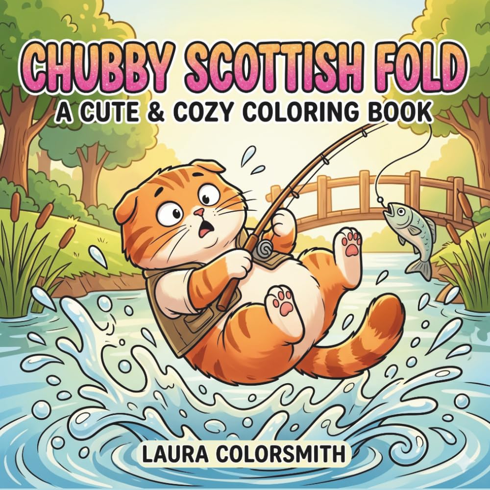 Chubby Scottish Fold - A Cute & Cozy Coloring Book: Adorable Folded-Ear Kittens in Sweet Cozy Scenes