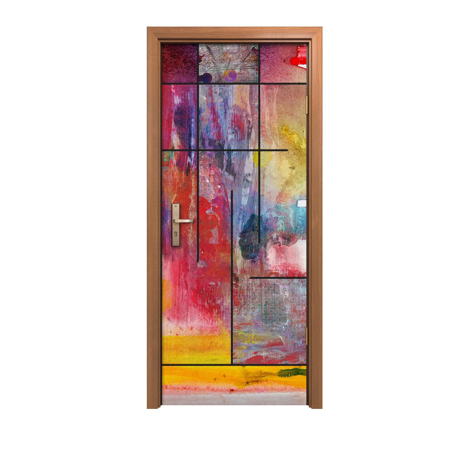 Autocollant de porte 90x200cm pour masquer les imperfections murales