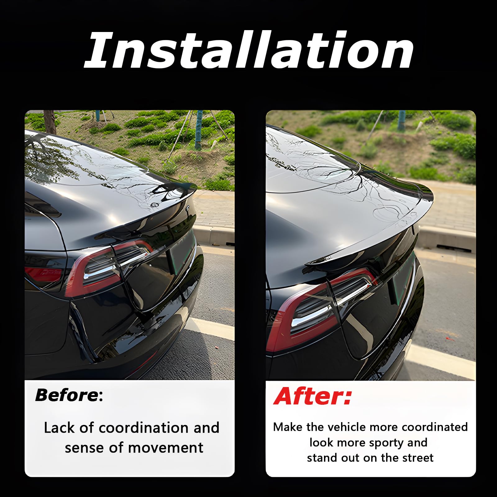 Matte Carbon Fiber Rear Spoiler For Tesla Model Y/Model 3 – 2021-2025 Models, Aerodynamic Upgrade