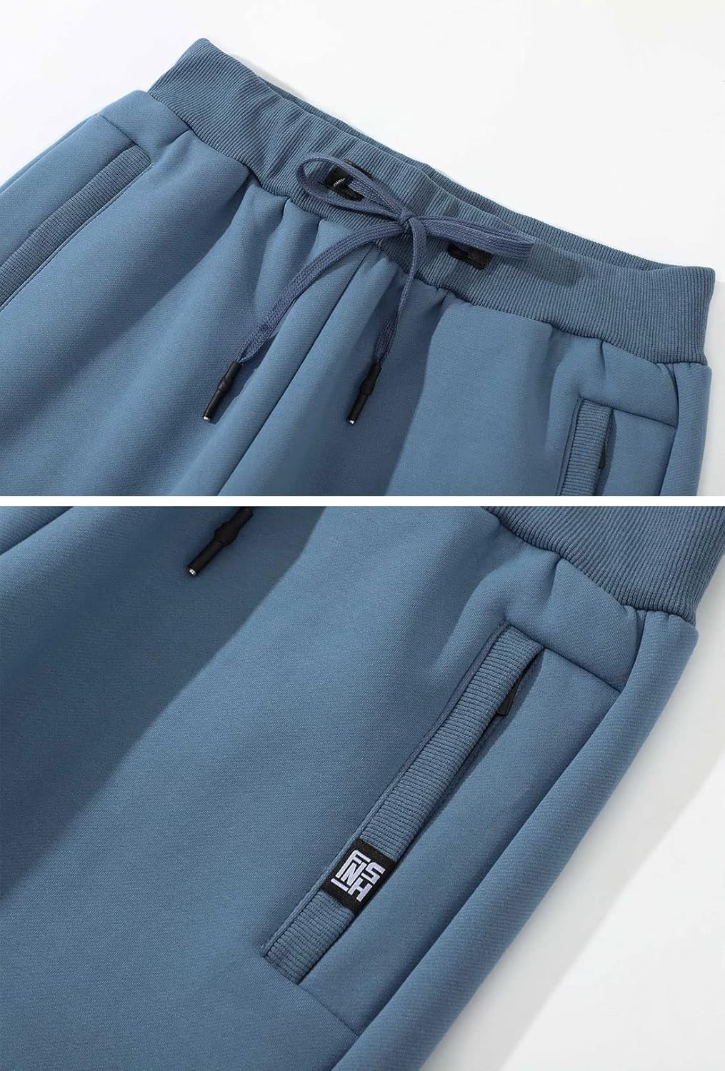 Gihuo Men's Sherpa Lined Athletic Sweatpants Winter Warm Track Pants - Image 6