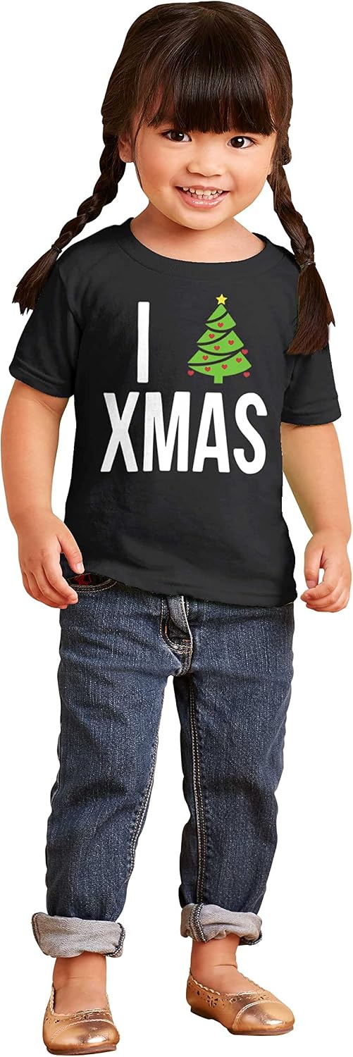 Xmas I Love Christmas Merry Toddler Boy Girl T Shirt
