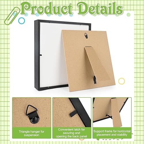 Miniatura 3 de Paquete de 2 cajas de sombra de 11 x 14 pulgadas, vitrinas de sombra con marco de fotos 3D, cajas de sombra con cinta adhesiva para artículos