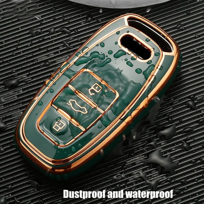 Image of BKN TPU Premium Car 3 Button Remote Key Cover Case for Audi Smart Key Audi A1 A3 A4 A5 A6 A7 A8 Quattro Q3 Q5 Q7 2009-2015 - Multicolor, 1pcs