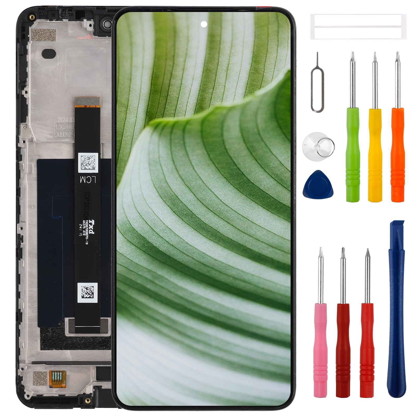 Nowy wyświetlacz LCD zamiennik do ZTE Nubia Focus Pro 5G Z2351N 6,72 cala zaktualizowany zestaw narzędzi naprawczy-czarny