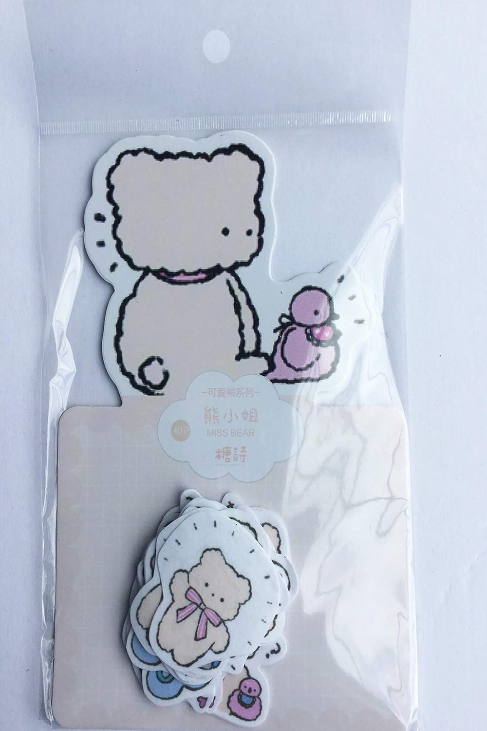 Candy Poetry 40 Kawaii Stickers Miss Bear Theme Stickers