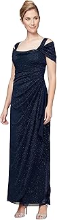 Long Cold Shoulder Dress (Petite and Regular Sizes) Vestido para Madre de la Novia para Mujer