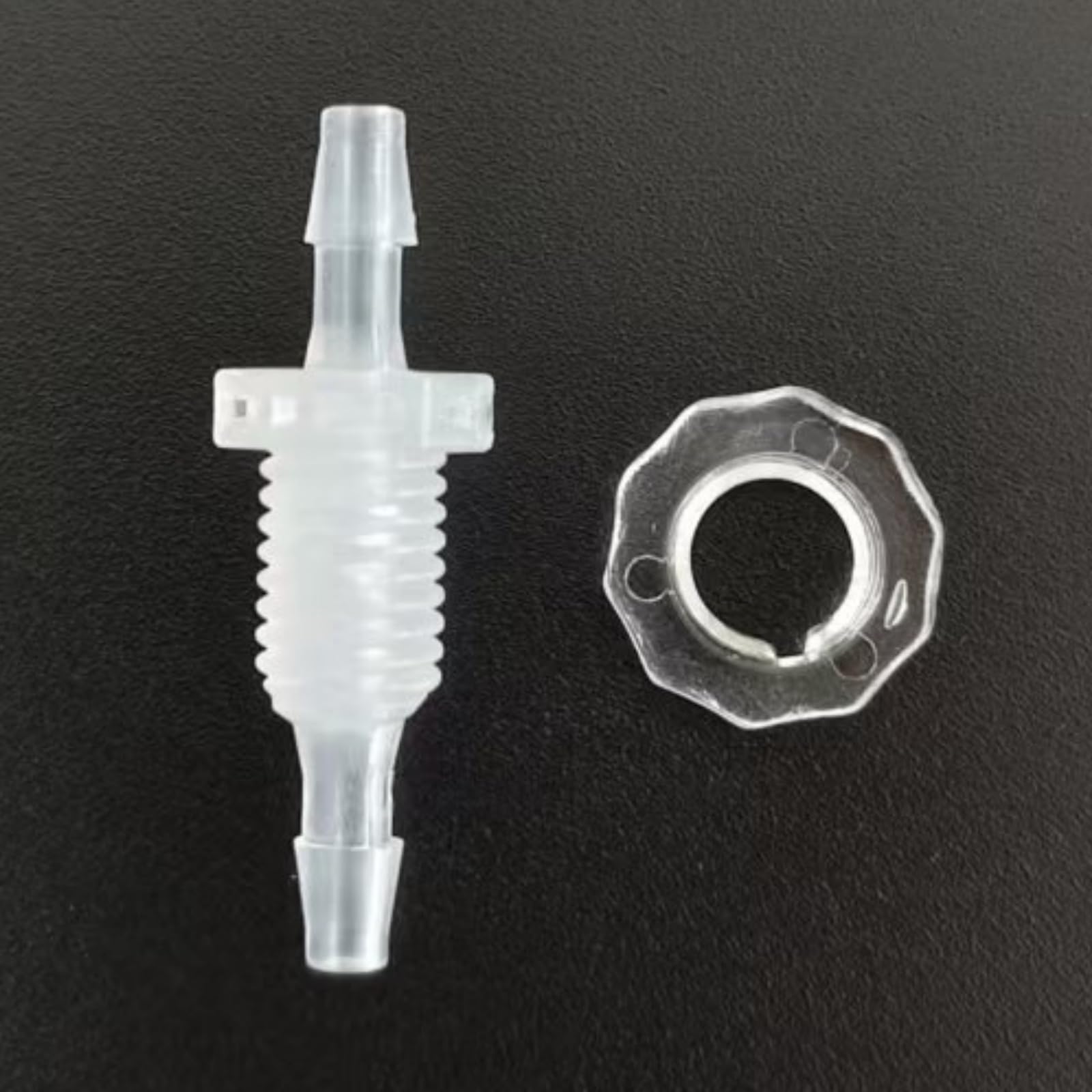 Bulkhead Reusable Reusableplastic Hose Barb Fittings - 50 Sets of Durable Food-Grade Connectors(3/32inch-1/4-28UNF Male Thread)