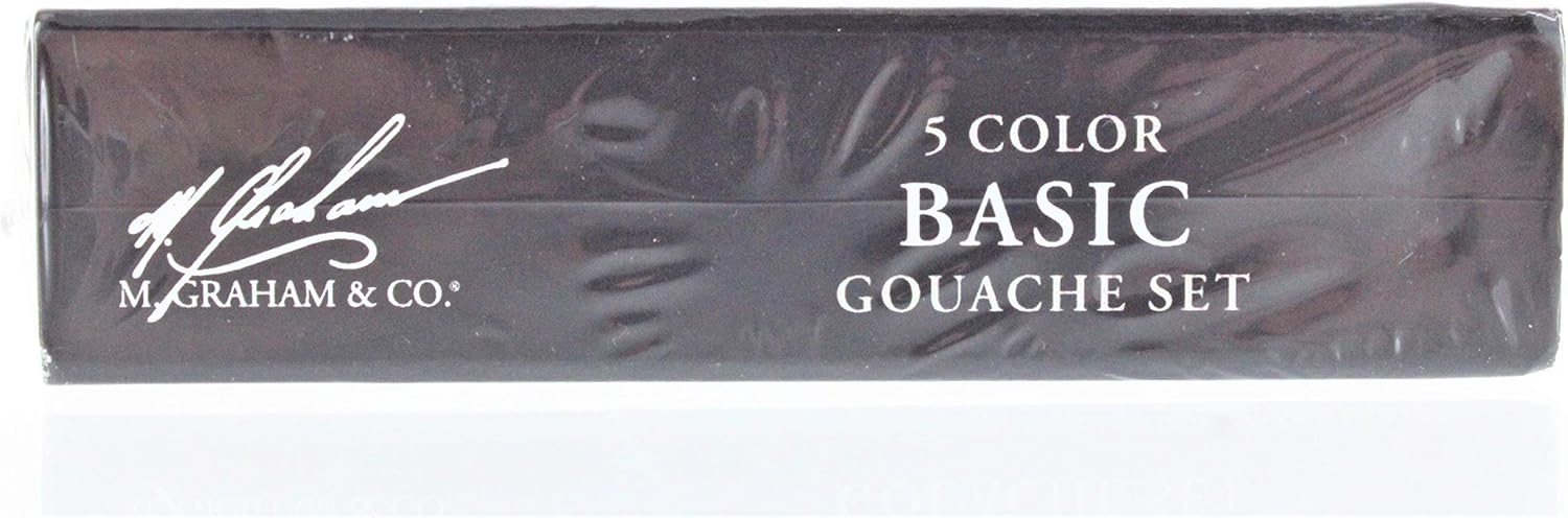 M. Graham 1/2-Ounce Tube 5 Color Gouache Paint Primary Set