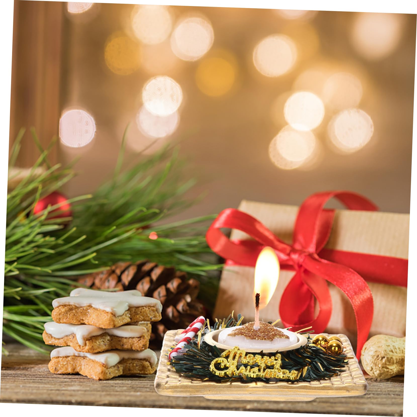 Levemolo Christmas Candle Xmas Tree Layout Decorative Candle for Romantic Ambiance Holiday Present for Friends Family for Festival Celebrations