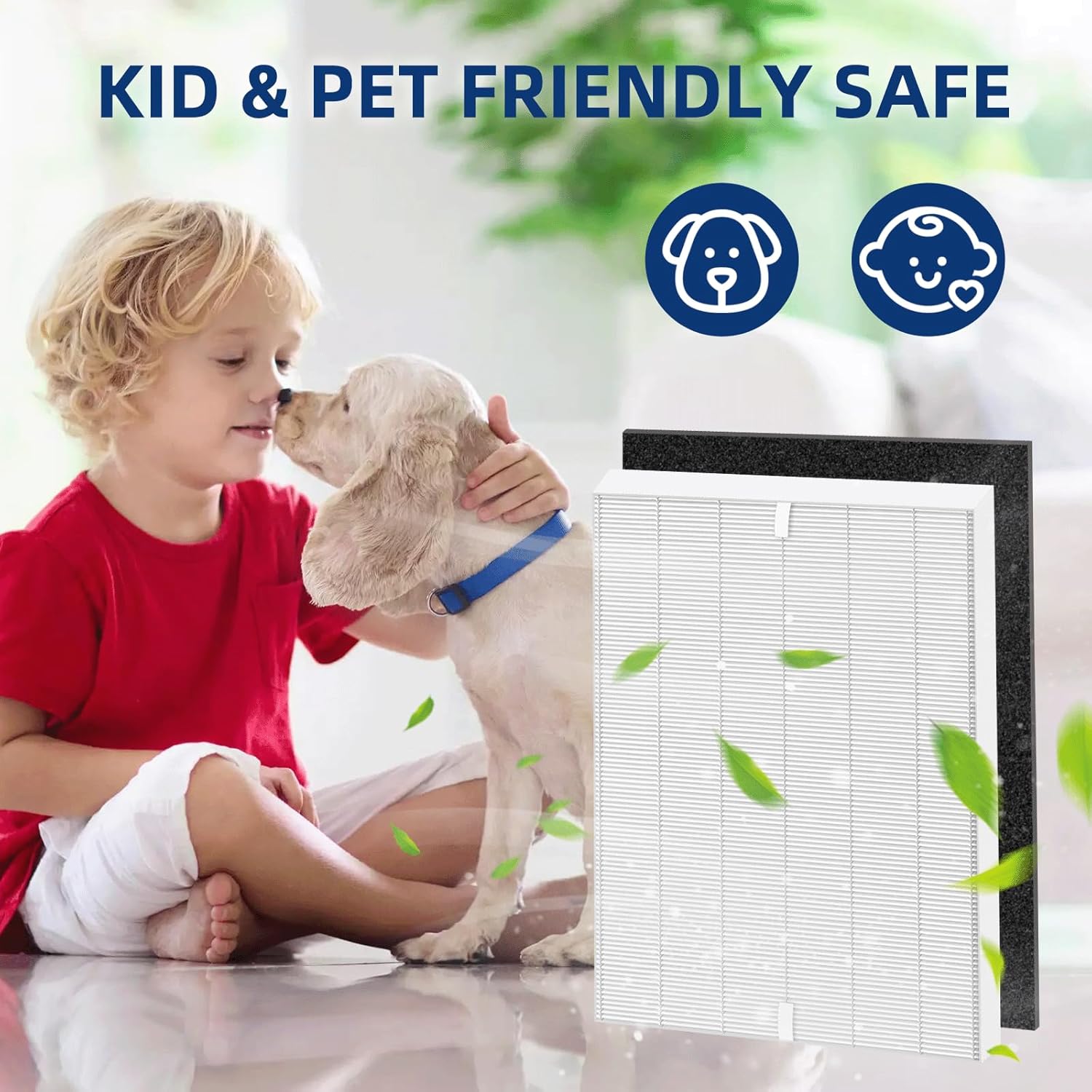 C535 Replacement Filter for Winix 115115 HEPA Filter Replacement Winix 5300-2, 6300-2 Air Purifier, 2 H13 True HEPA Filter + 8 Activated Carbon Pre-Filters by APPLIANCEMATES - Image 3