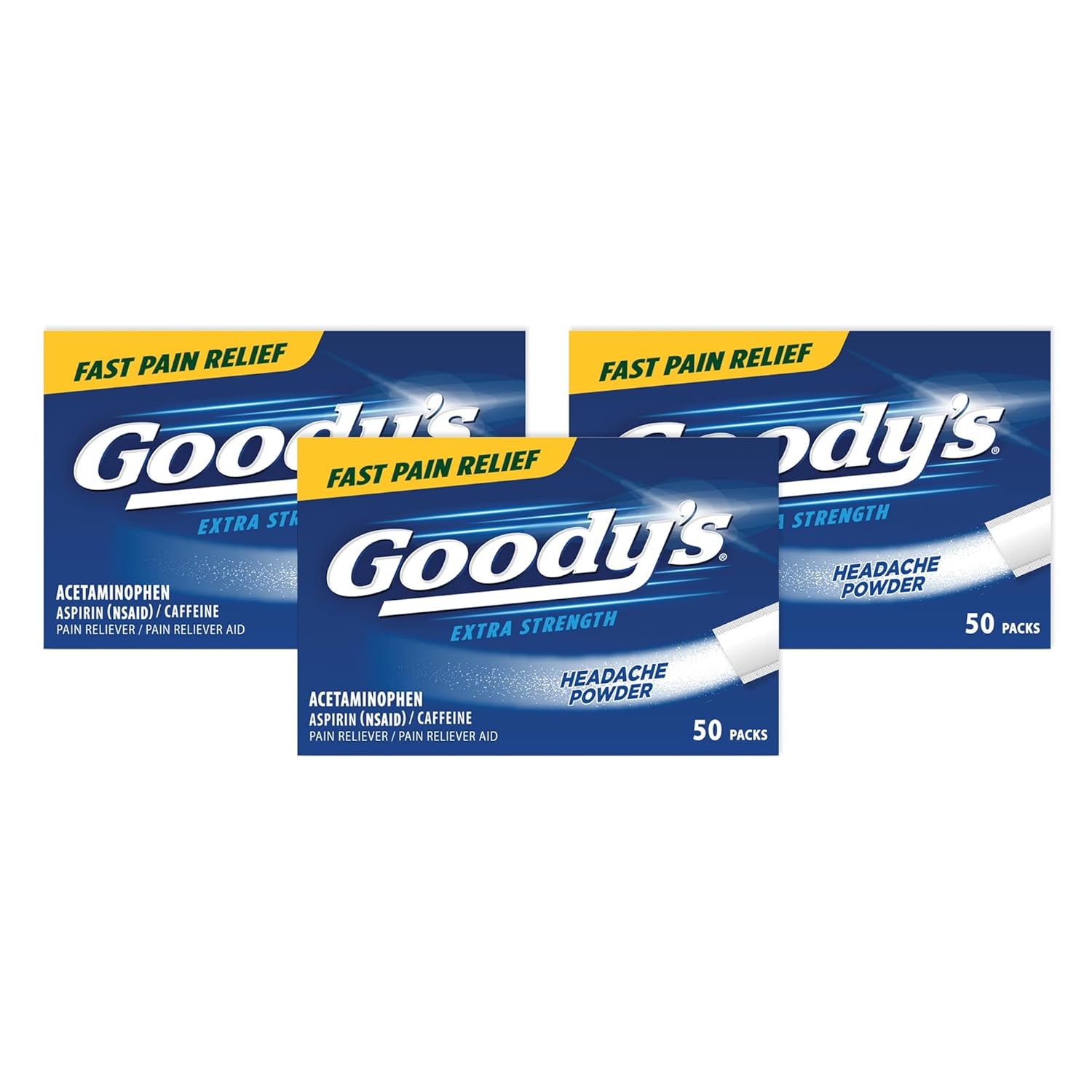 Goody's Extra Strength Headache Powders 50 Powders 3PC