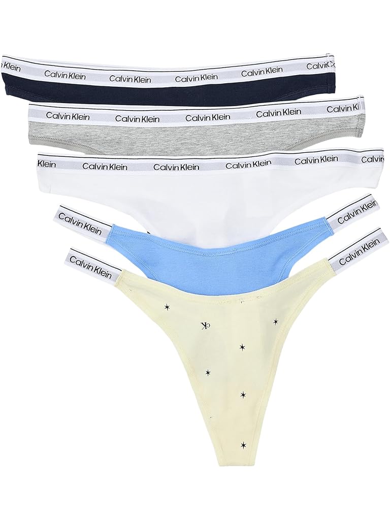 Multi Calvin Klein Icon Logo Mixed Thong 5-Pack
