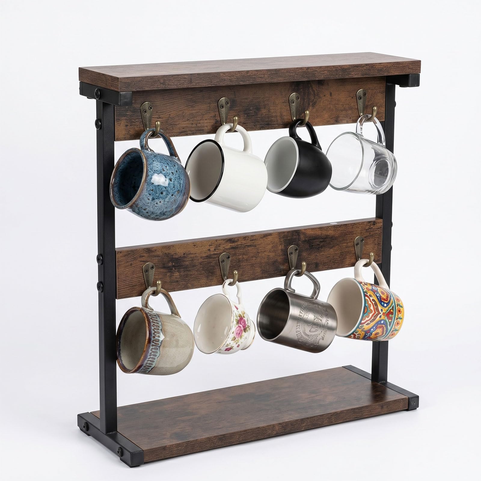 B&Q -  Mug Holder Stand Coffee Cup Rack Organiser Countertop Mug Tree Hooks