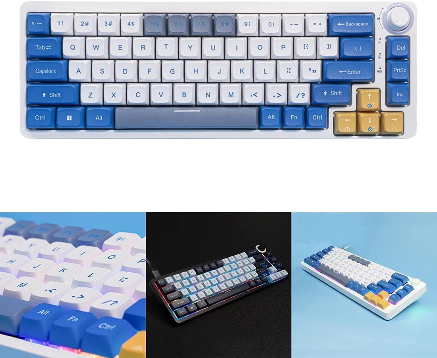 ゲームゲーマーガールボーイ用の有線キーボードホットスワップ可能な赤いスイッチ, ブラック 白い