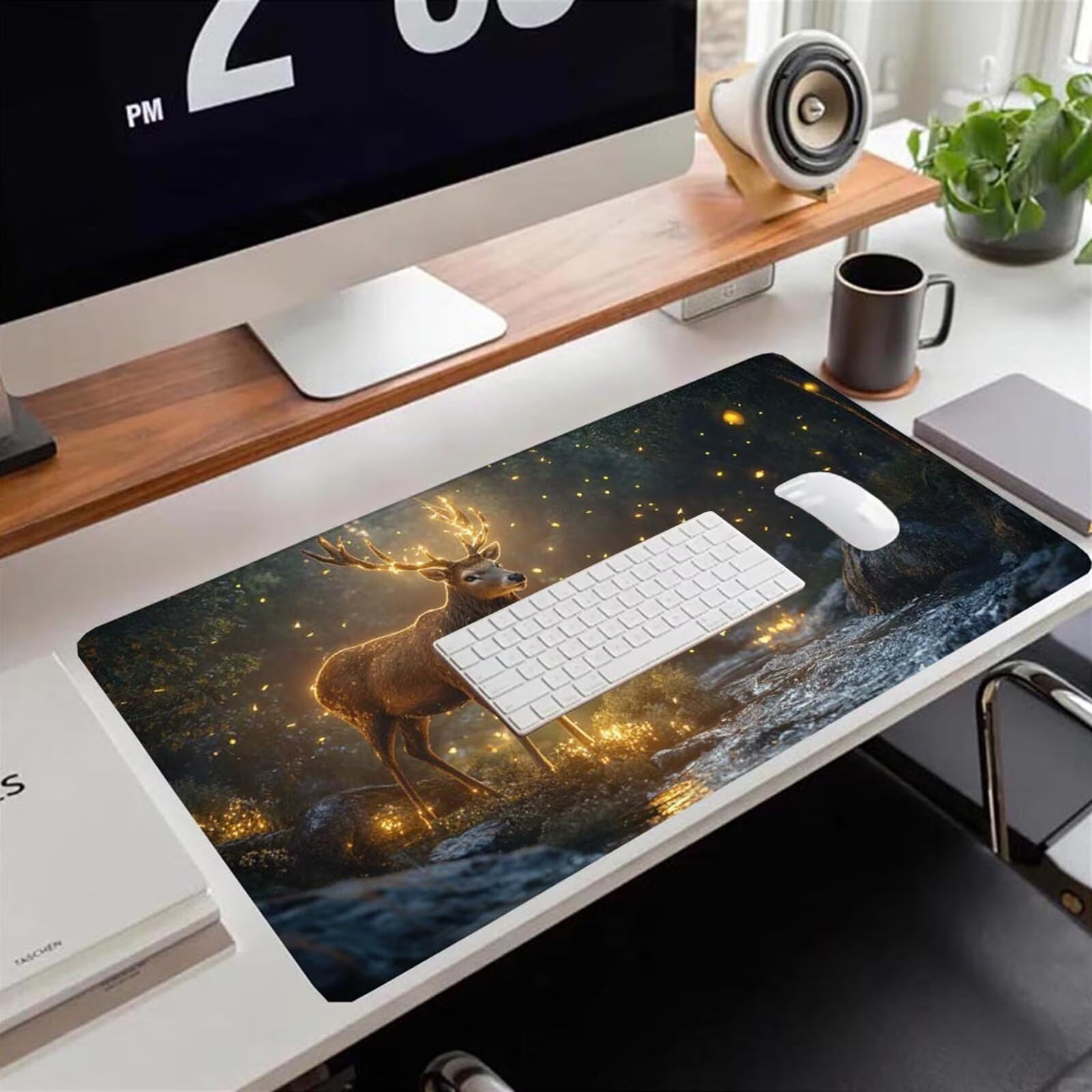 Gamingowa podkładka pod mysz 1200 x 600 x 3 mm, XXL, wodoszczelna, odporna na ścieranie, z przyszytymi krawędziami, podkładka na biurko, poprawia prędkość i precyzję, do komputera, laptopa, komputera
