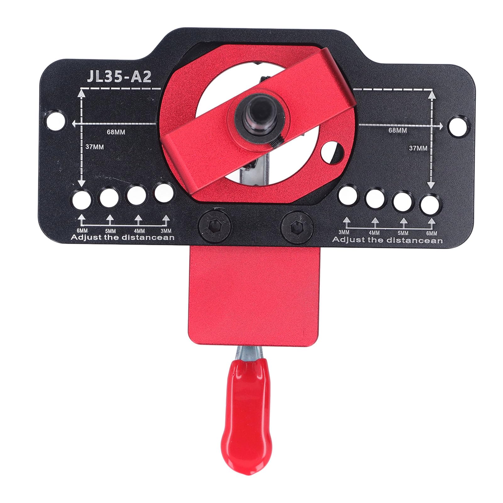 Perforadora de Orificios de Perforación con Plantilla de Bisagra, Plantilla de Bisagra para Gabinete de Aleación de Aluminio, Localizador de Guía de Broca de 35 Mm con Placa de