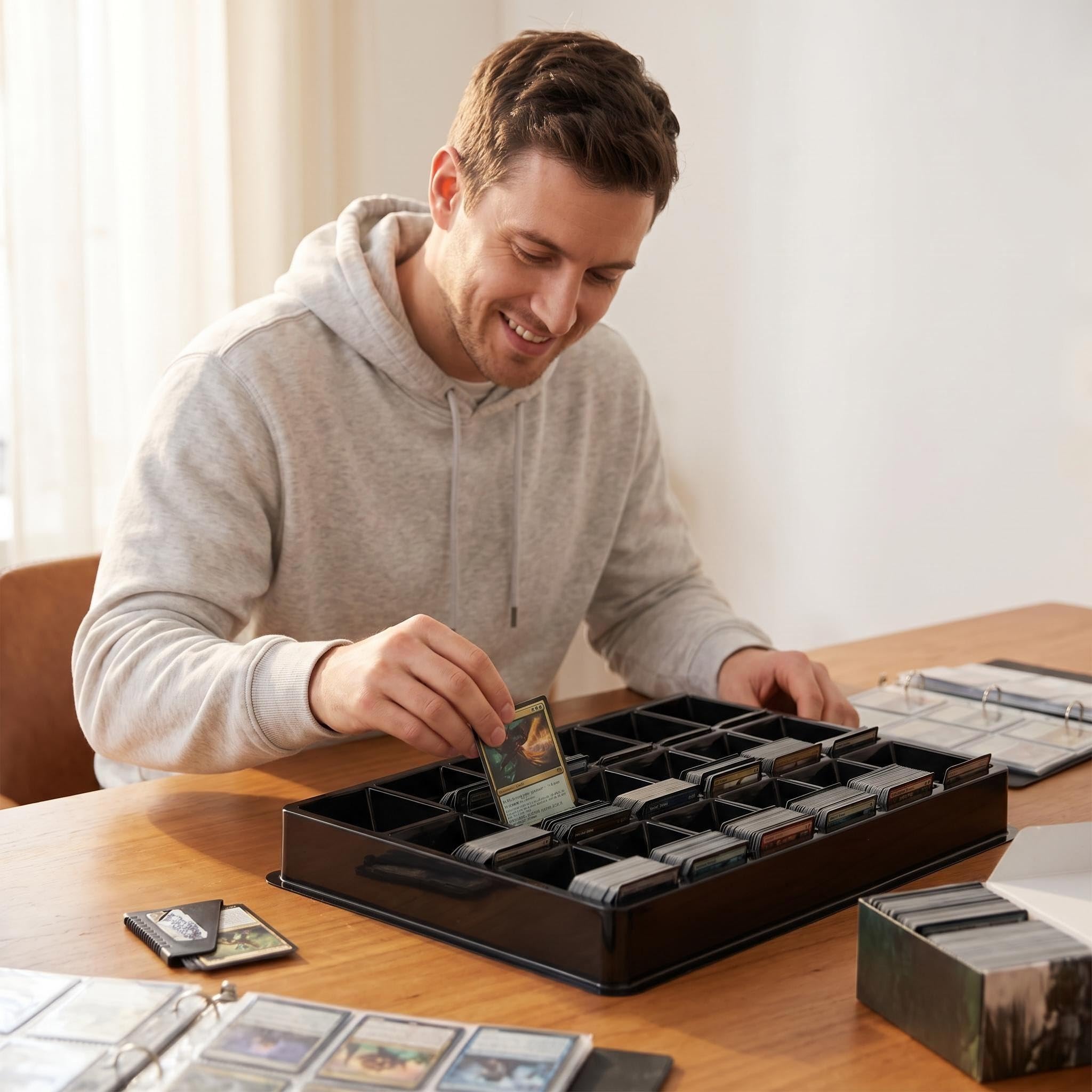 mtg card sorter Amazon.com: Coolbyl Card Sorting Tray 5ct – 18 Compartment Each, Stackable  Trading Card Organizer for TCG, Durable Card Storage Sorter for Sports MTG  Cards : Toys & Games
