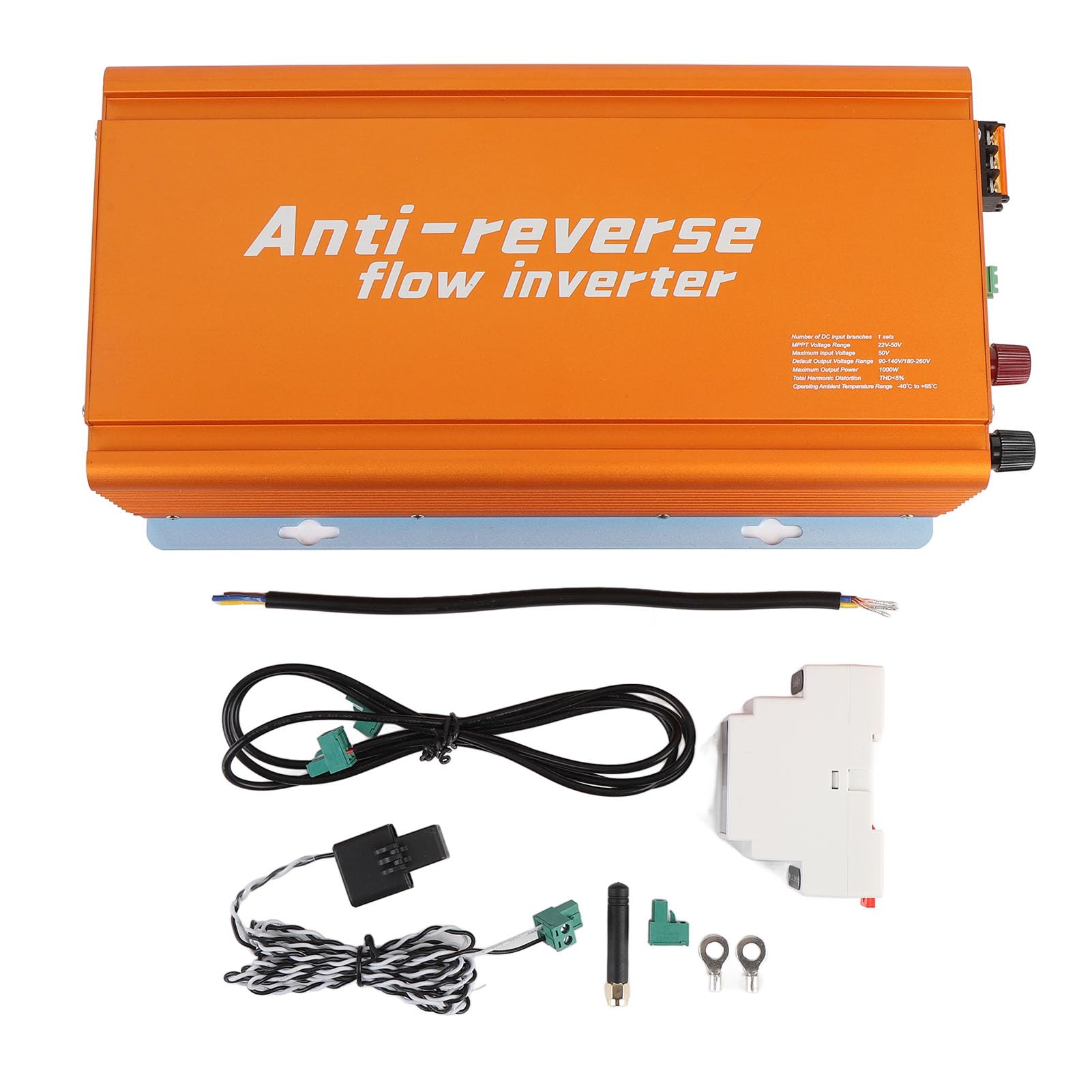 Eujgoov Inverter per Collegamento Alla Rete da 1000 W, Inverter di Energia Solare con MPPT, Monitoraggio WiFi, Antiriflusso per il Fotovoltaico Domestico (230V)