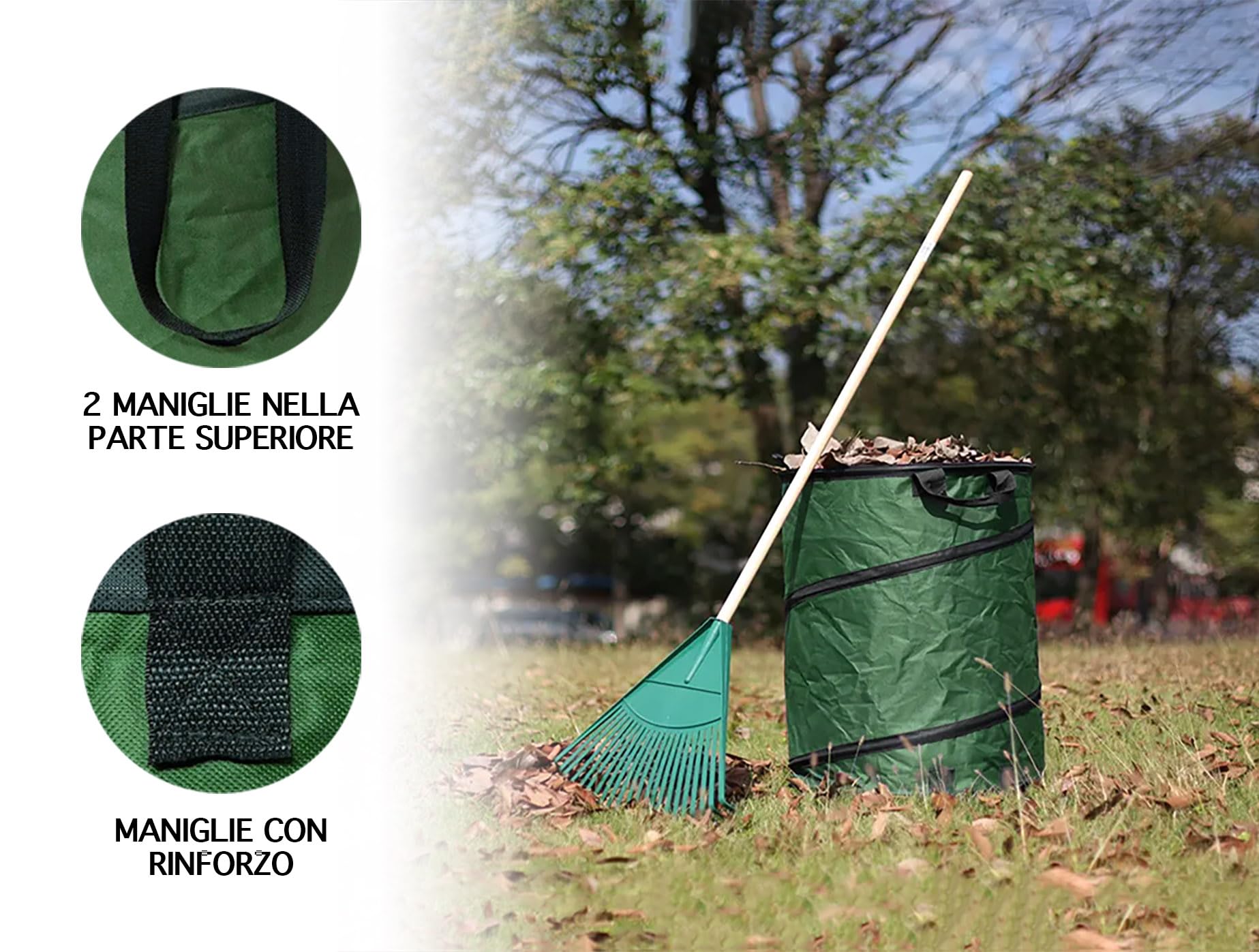 Greenworks Tools Sacco da giardinaggio da 120l (sacco per i rifiuti da