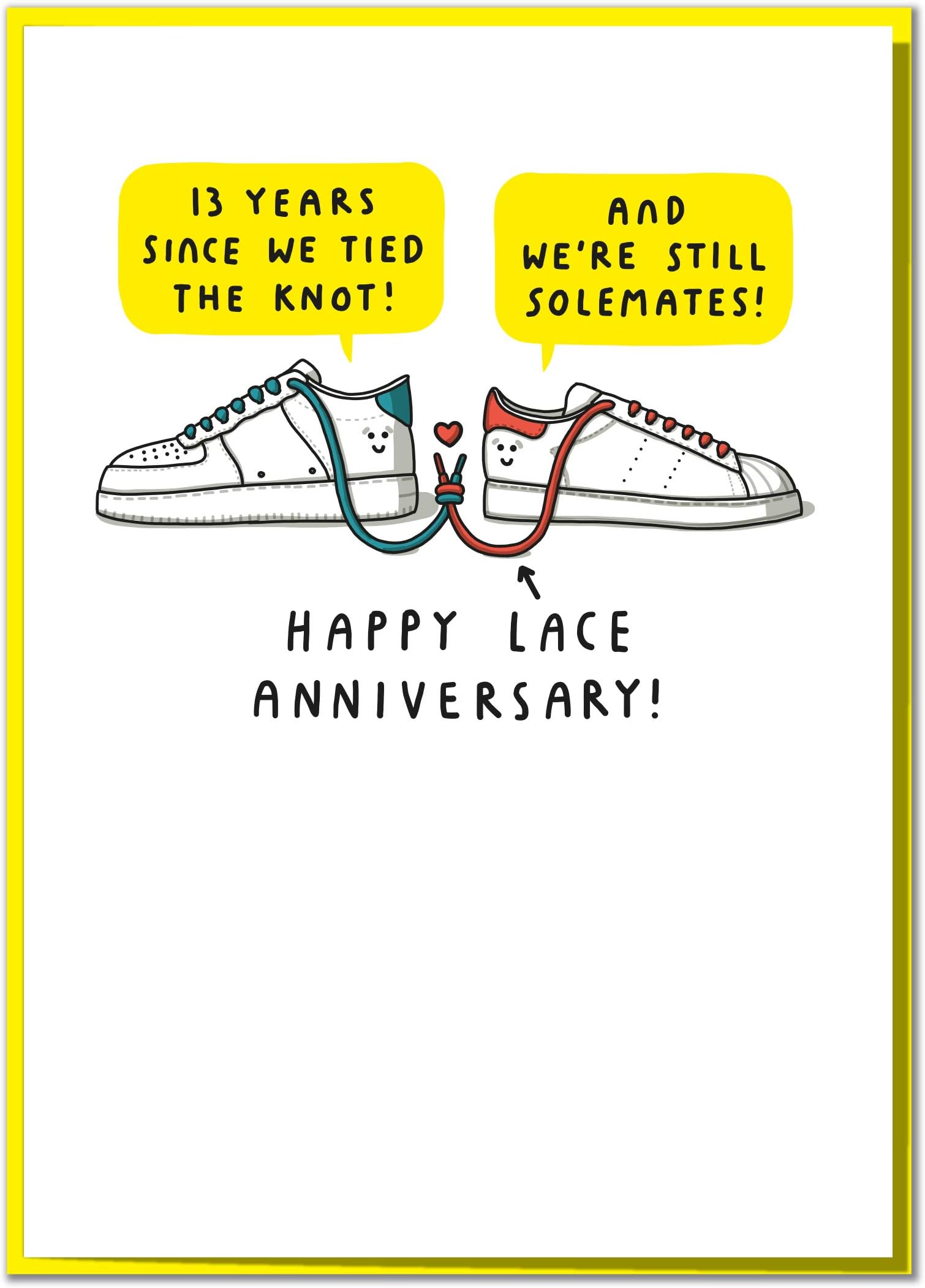 Mungo And Shoddy 13 Years Since We Tied The Knot! Cute 13th Anniversary Card