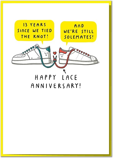 13 Years Since We Tied The Knot! Cute 13th Anniversary Card