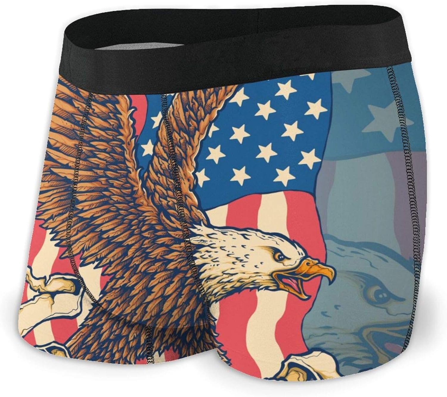 RISETRIAL United States of America Eagle Ribbon Flag Mens Comfort Boxer