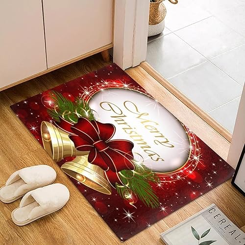 Miniatura 5 de PZZ - Tapete para puerta de Papá Noel, decoración de Navidad, entrada interior, suave, para baño, cocina, sala de estar