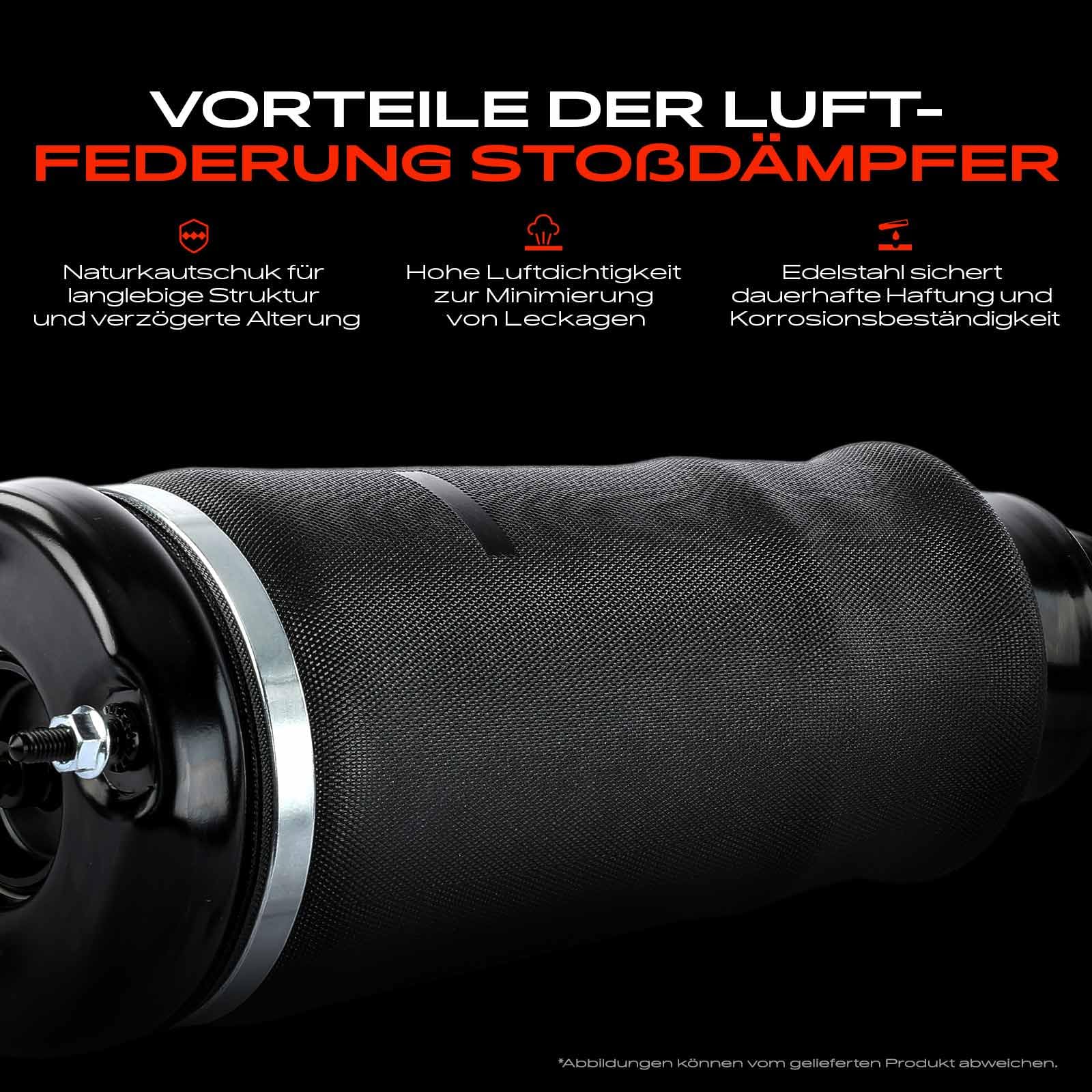 1x Luftfederbein Luftfederung Vorderachse Ohne ADS Kompatibel mit X164 GL320 GL350 GL420 GL450 GL500 W164 ML280 ML300 ML320 ML350 ML420 ML450 ML500 ML63 AMG 3.0L-6.2L 2005-2012 1643204513