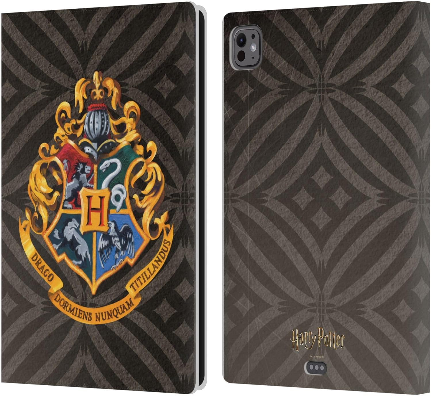 Head Case Designs Officially Licensed Harry Potter Hogwarts Crest Prisoner of Azkaban I Leather Wallet Case Compatible with Apple iPad Air 11 2020/2022/2024/2025