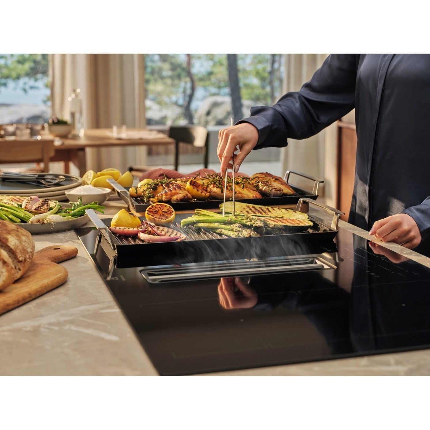 Electrolux Plancha Grill 2.0 Easy2Clean Keramik-Antihaftbeschichtung Hitzeverteilung Backofen Herd E9HHPG11