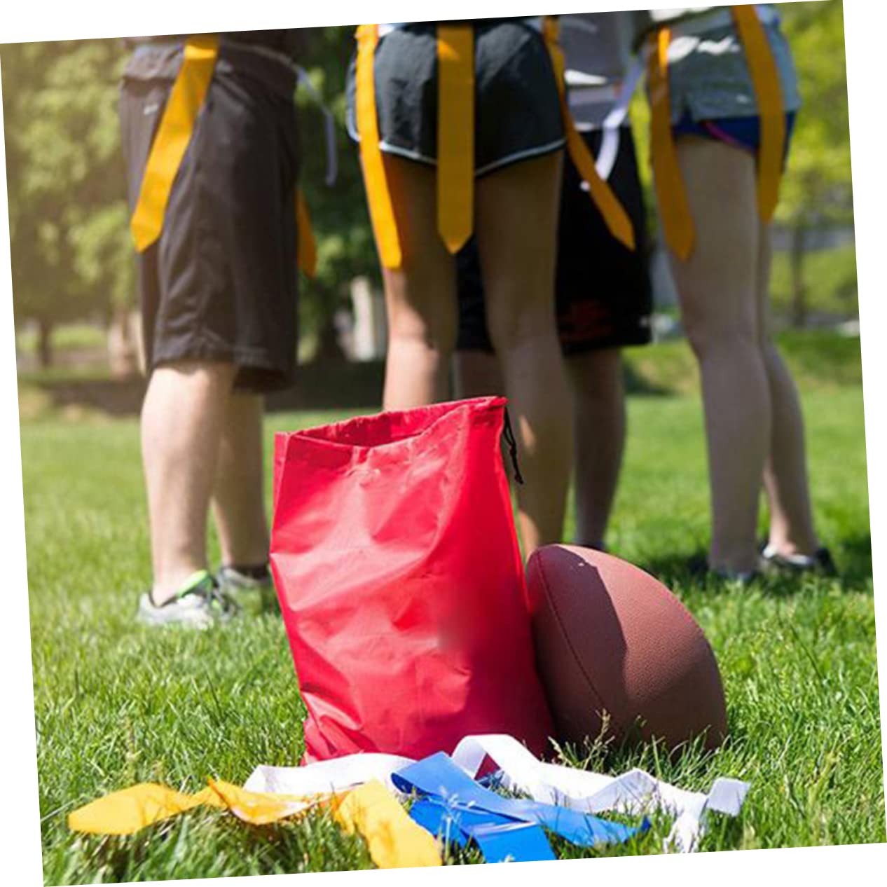 balacoo Flag Football Kit Adults Practices Training 2pcs Nylon Rugby Waist Belt Easy to Use Flags for Beginners or Stagers