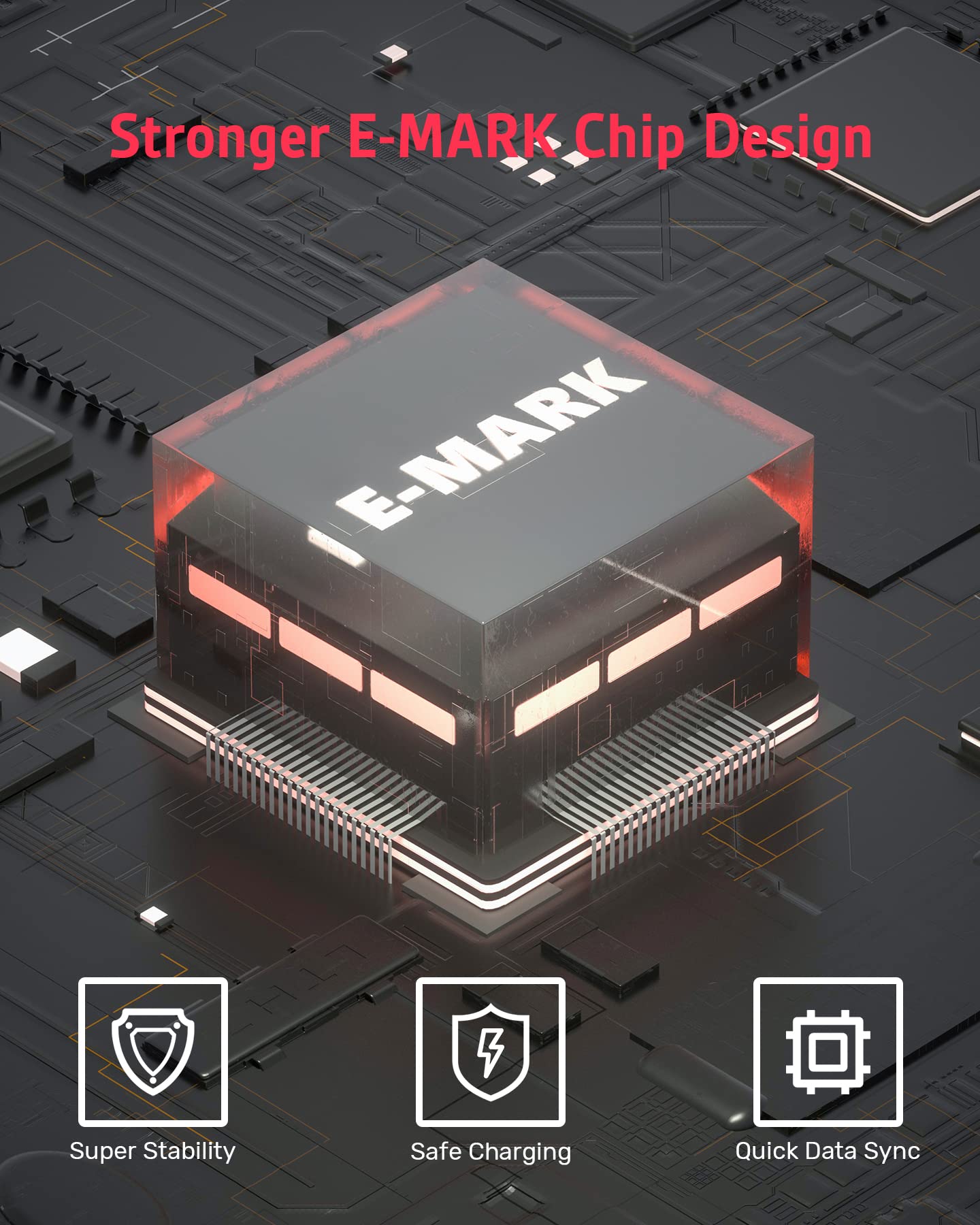 UnITEK Human friendly USB-C 100W PD hızlı şarj kablosu, 4K@60Hz ve 10Gbps veri (USB 3.2 Gen2) C14082ABK Power Delivery 100W USB SuperSpeed + Quick Charge siyah