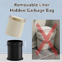 Vista 2 de URALFA Cubo de basura automático con sensor de movimiento para baño con tapa, cubo de basura sin contacto, cubo de basura inteligente a prueba