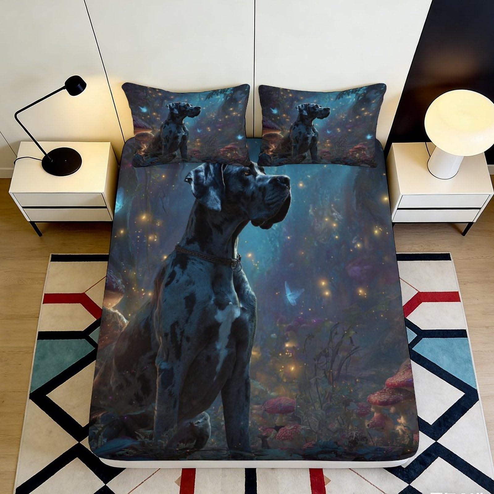Jqzkxnhpbr Style-9 3D Printed Space Galaxy Fitted Sheet Microfiber, Black Starry Bed Cover, Soft Mattress Protection For Bedroom, Dorm, Guest Room 90X200x25cm