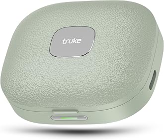 truke Mega 9 New Launch True Wireless in Ear Earbuds W/ 24-Bit Lossless Spatial Audio, 70H Battery Fast Charge Ear Buds, Leather Finish, 13mm Speakers TWS, 40ms Ultra Low Latency, 4Mics ENC