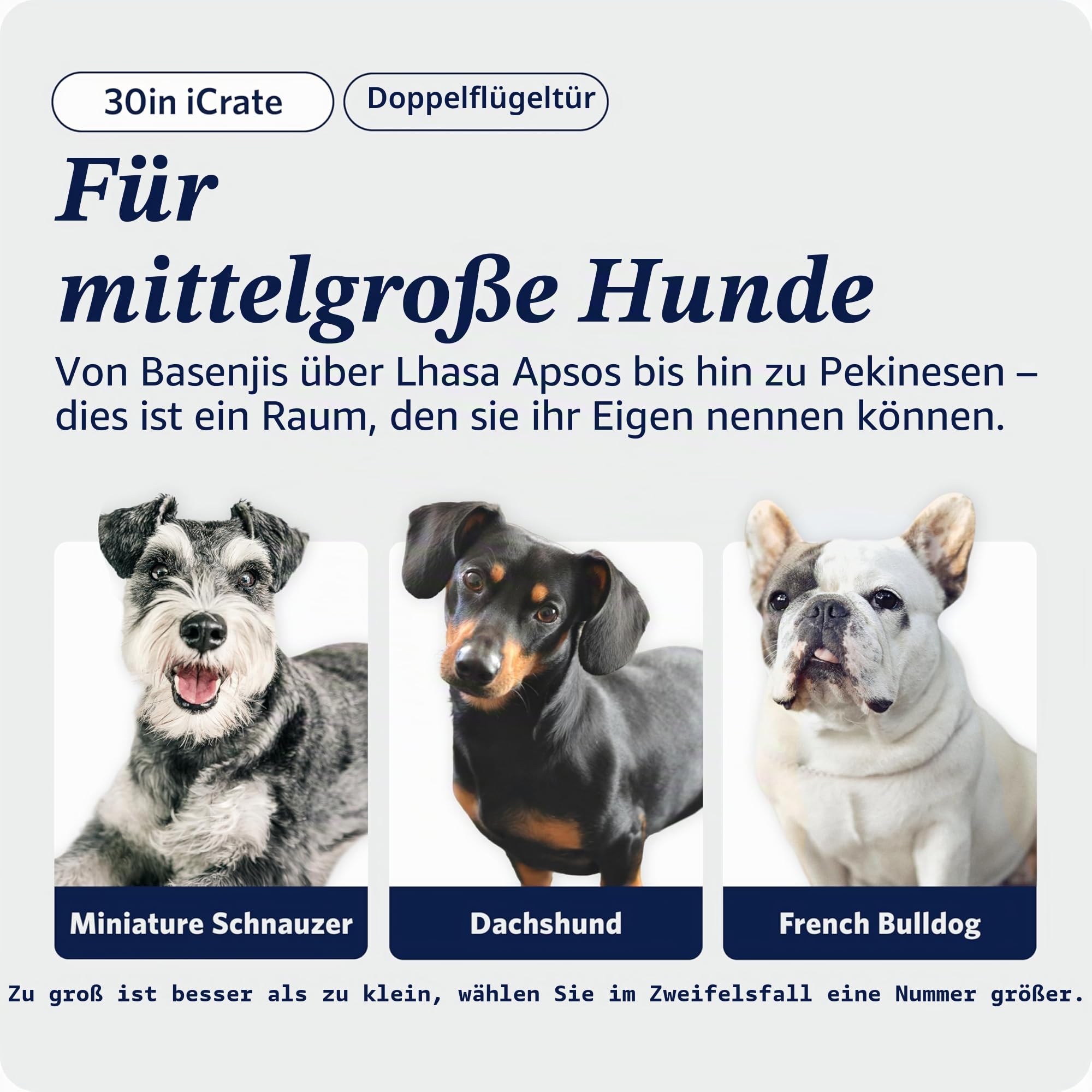 MidWest Homes for Pets iCrate Hundebox, klappbar, 2 Türen, Trennwand, auslaufsichere Bodenwanne, sichere Verriegelungen, Drahtgitterbox für mittelgroße Rassen, tragbar, robust, leichter Aufbau, 76 cm