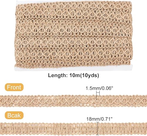 Miniatura 8 de PH PandaHall Cinta de arpillera trenzada de 22 yardas, cinta de encaje Burlywood para manualidades, 0.433 in (38 pulgadas), cintas de yute tejidas