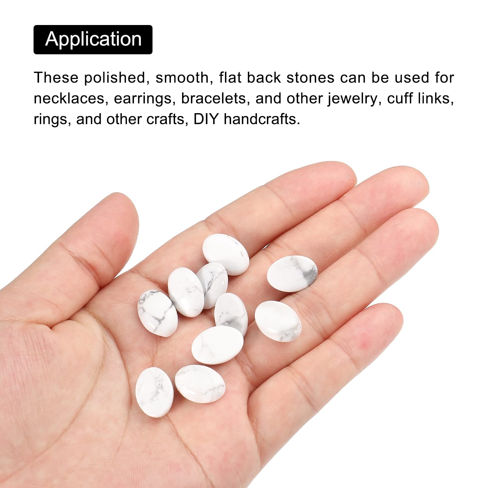 Pierre Ovale Plat Ovale Agate Perles 14mm X 10mm Cristal DIY