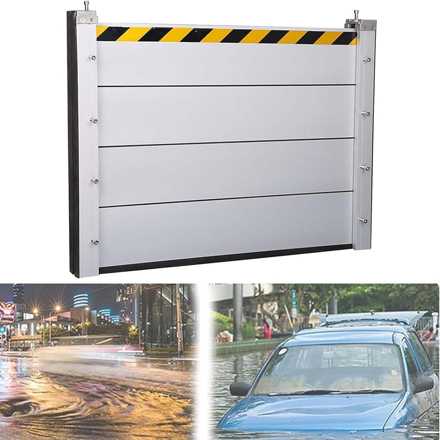 Produktbild von Tragbare Hochwasserschutz-Barriere Aus Aluminiumlegierung – Für Türen, Garagen & Unterführungen – Einfacher Aufbau Ohne Sandsäcke