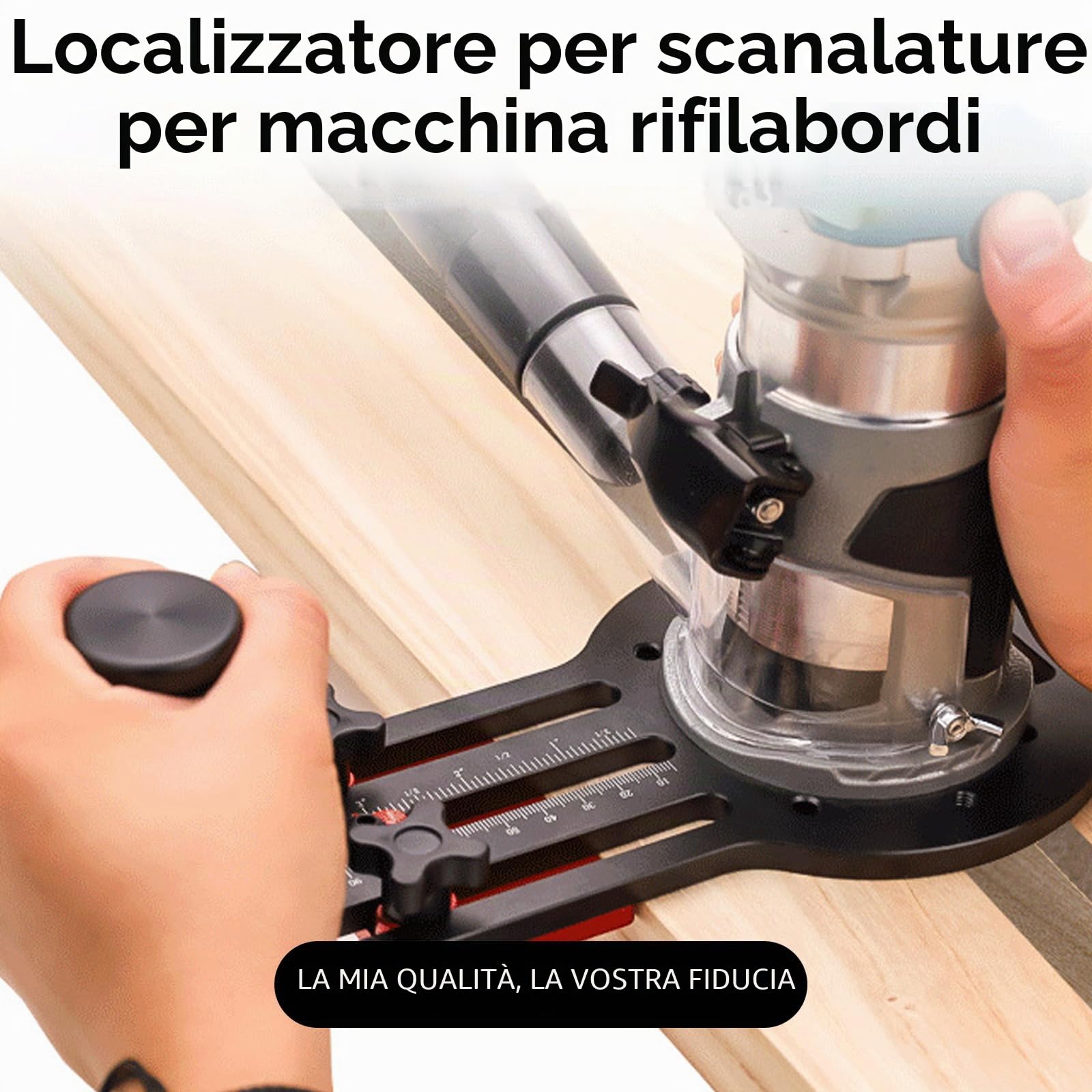 Base Per Rifinitore, Supporto Scanalato Per Rifinitore 2 In 1 Con Base Scanalata Supporto Per Fresatrice Per Base Fresatura Per Legno Per Fresatrici 65 Mm Base Per Fresatrice Per Macchine Rifinitura