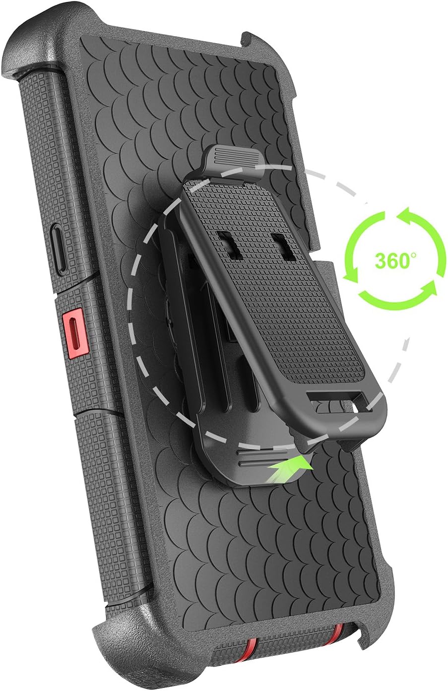 Galaxy S7 Edge Case, BENTOBEN Heavy Duty Shockproof Full Body Rugged Hybrid Protective Case for Samsung Galaxy S7 Edge with Kickstand Belt Clip Holster Cover, Black/Red