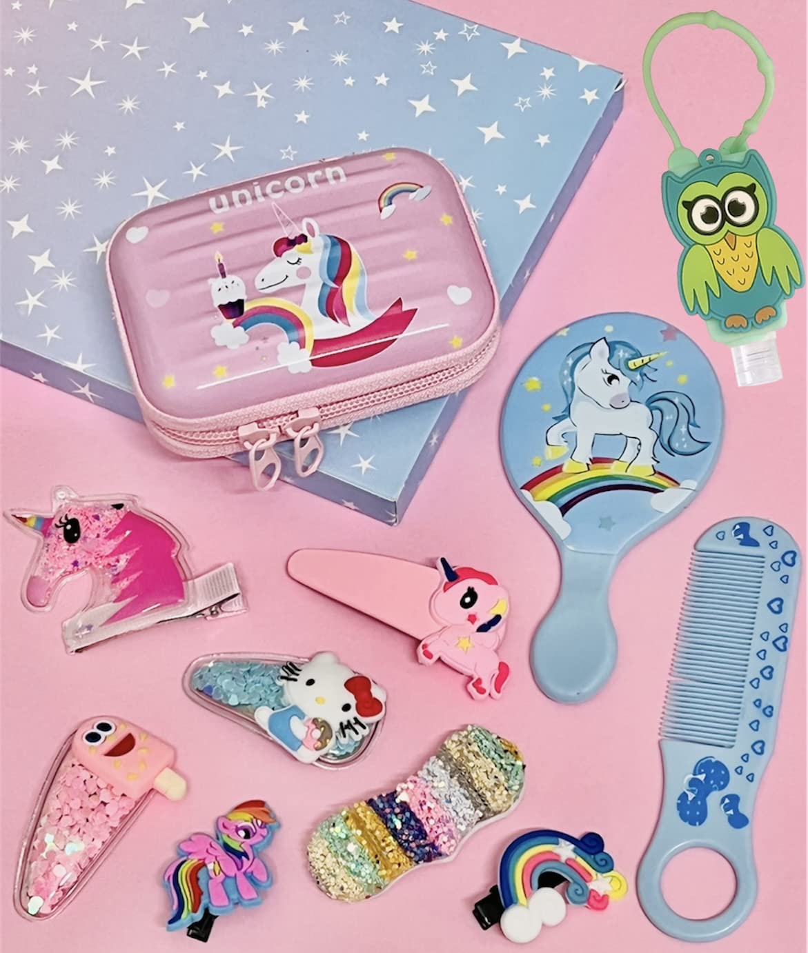 le delite unicorn coin pouch/unicorn mirror/kitty hair clips/fur clips /cute hairbands/ unicorn keyring/ unicorn kids hand ring/unicorn hair accessories/birthday gifts for kids girls-Multi color (B08KHC93MP) Amazon Price History, Amazon Price Tracker