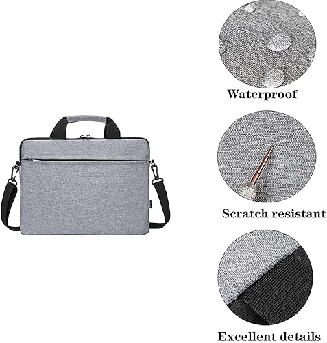 Miniatura 5 de Bolsa para computadora portátil para mujeres y hombres, tela Oxford, bolsa de hombro, bolsa de transporte, hombro ajustable de 15.6 pulgadas