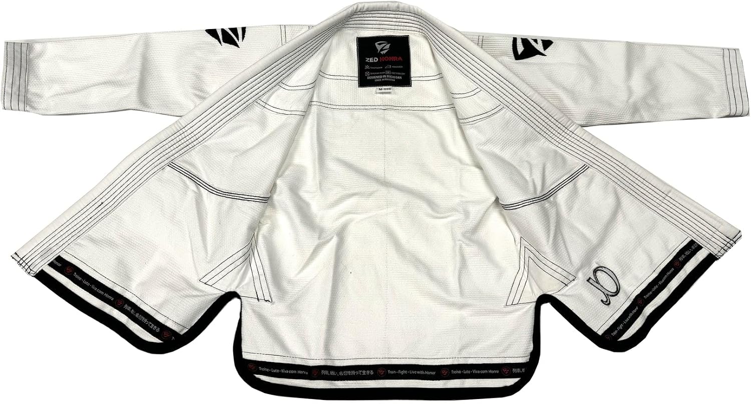 Men's Alpha Gi - Premium BJJ Kimono, Durable Pearl Weave and Rip Stop, Includes White Belt and Bag