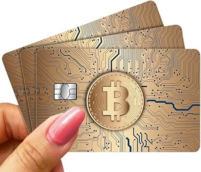3 Pcs Bitcoin Cryptocurrency Gold Blue Credit Debit Card Skin Sticker Credit Bank Card Stickers