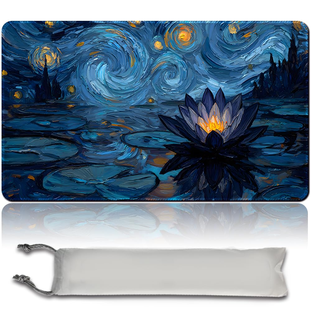 MTG Premium XXL Gaming Mat (60 x 35 cm) - High-Resolution Fantasy Design - Non-Slip Rubber Mat for TCG/CCG/MTG (No Zone, mtg50-6)